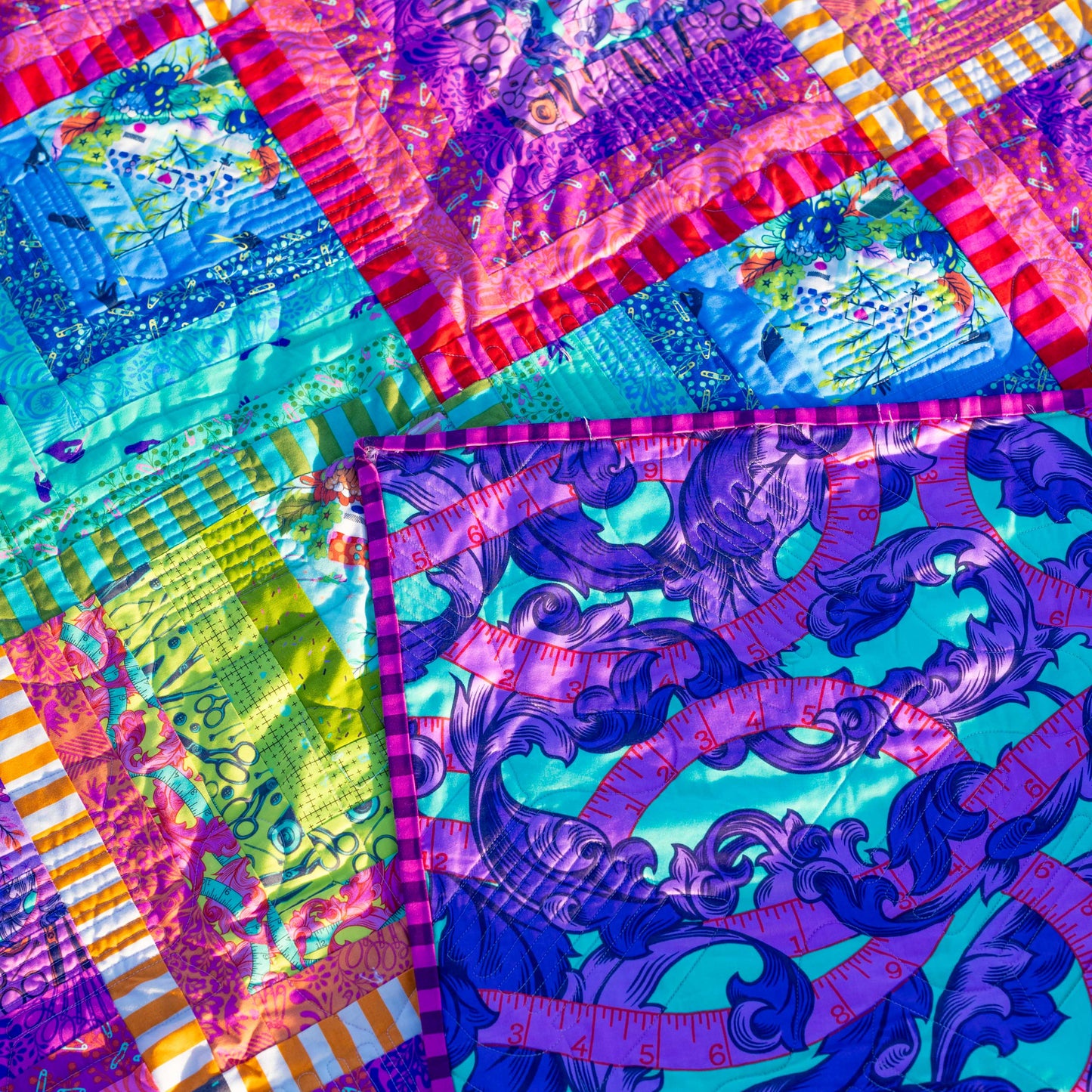 Personal Destash: Tula Pink Rainbow Finished Quilt