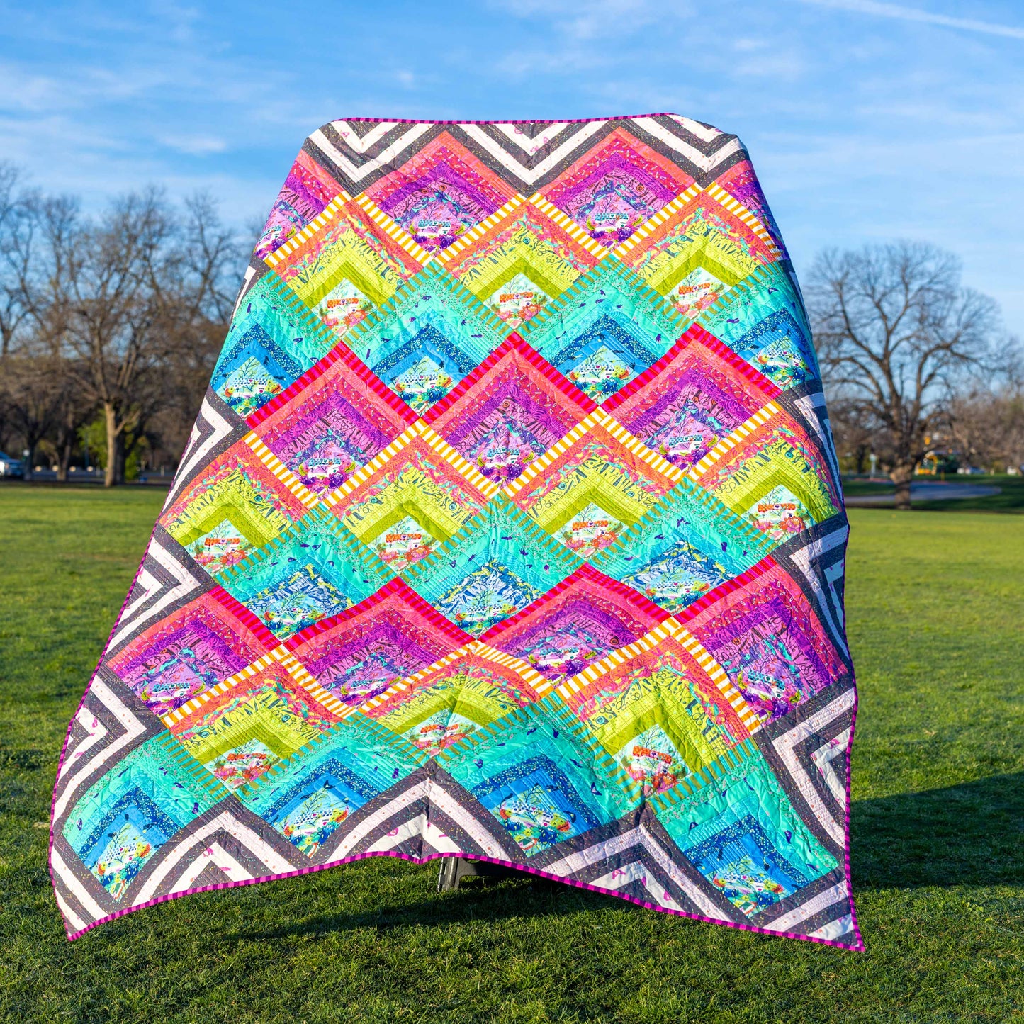 Personal Destash: Tula Pink Rainbow Finished Quilt