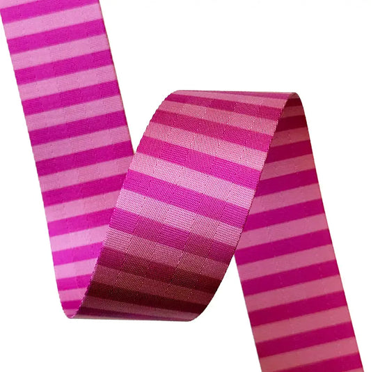 Pink Stripe 2” Webbing by Sassafras Lane