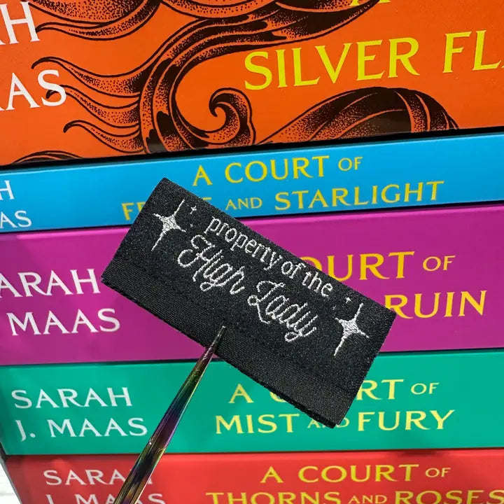 Property of the High Lady Woven Labels by Wonderground Fabrics