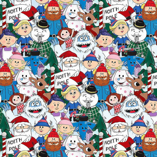 Rudolph The Red Nosed Reindeer Characters Multi by Northcott