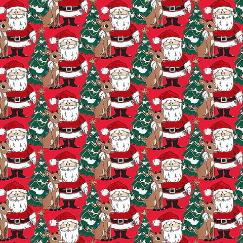 Rudolph The Red Nosed Reindeer - Santa in Red by Northcott