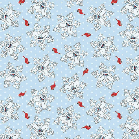 Rudolph The Red Nosed Reindeer - Bumble LT Blue  by Northcott