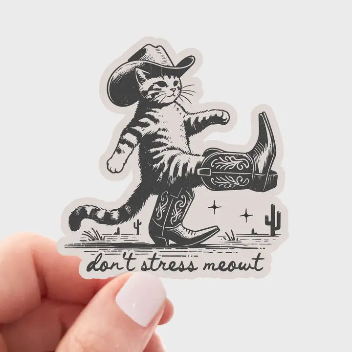 Don't Stress Meowt - Sticker by Yarnival