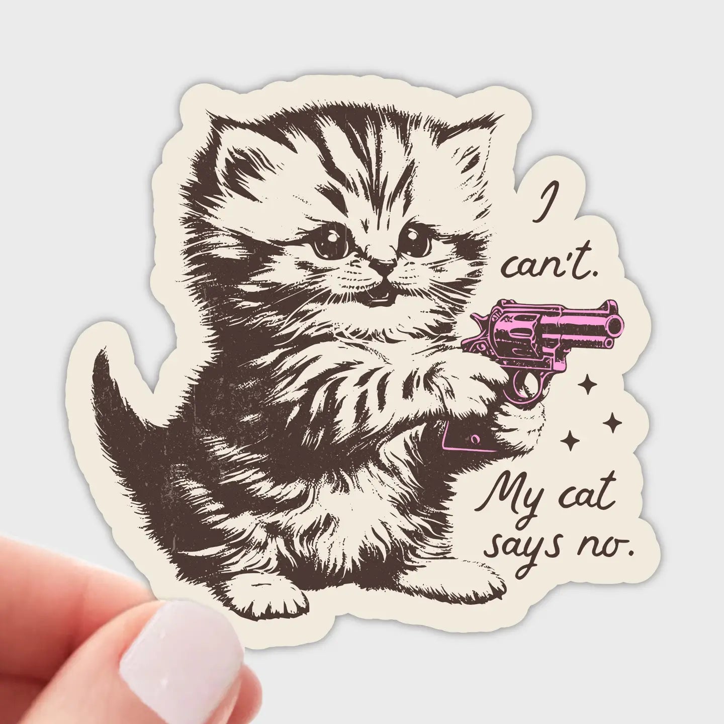 My Cat Says No- Sticker by Yarnival