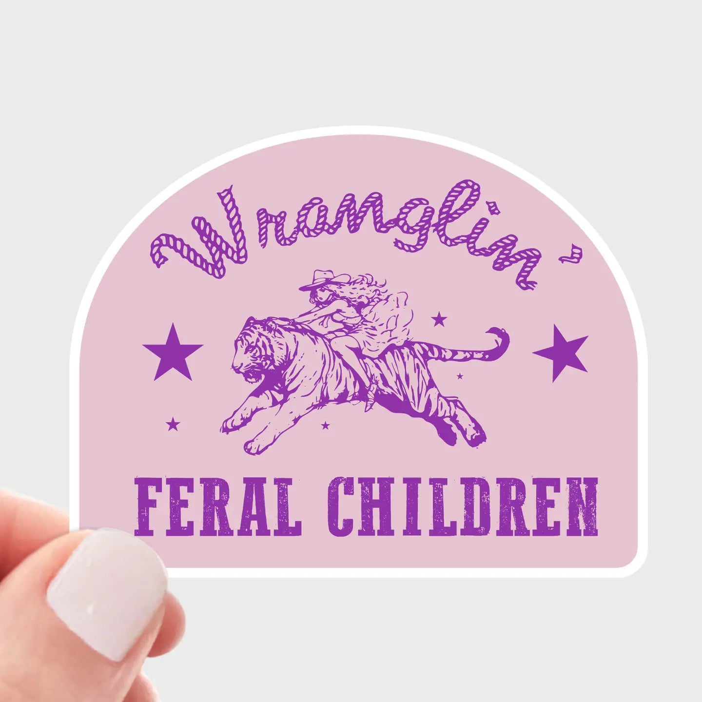 Wranglin Feral Children - Sticker by Yarnival