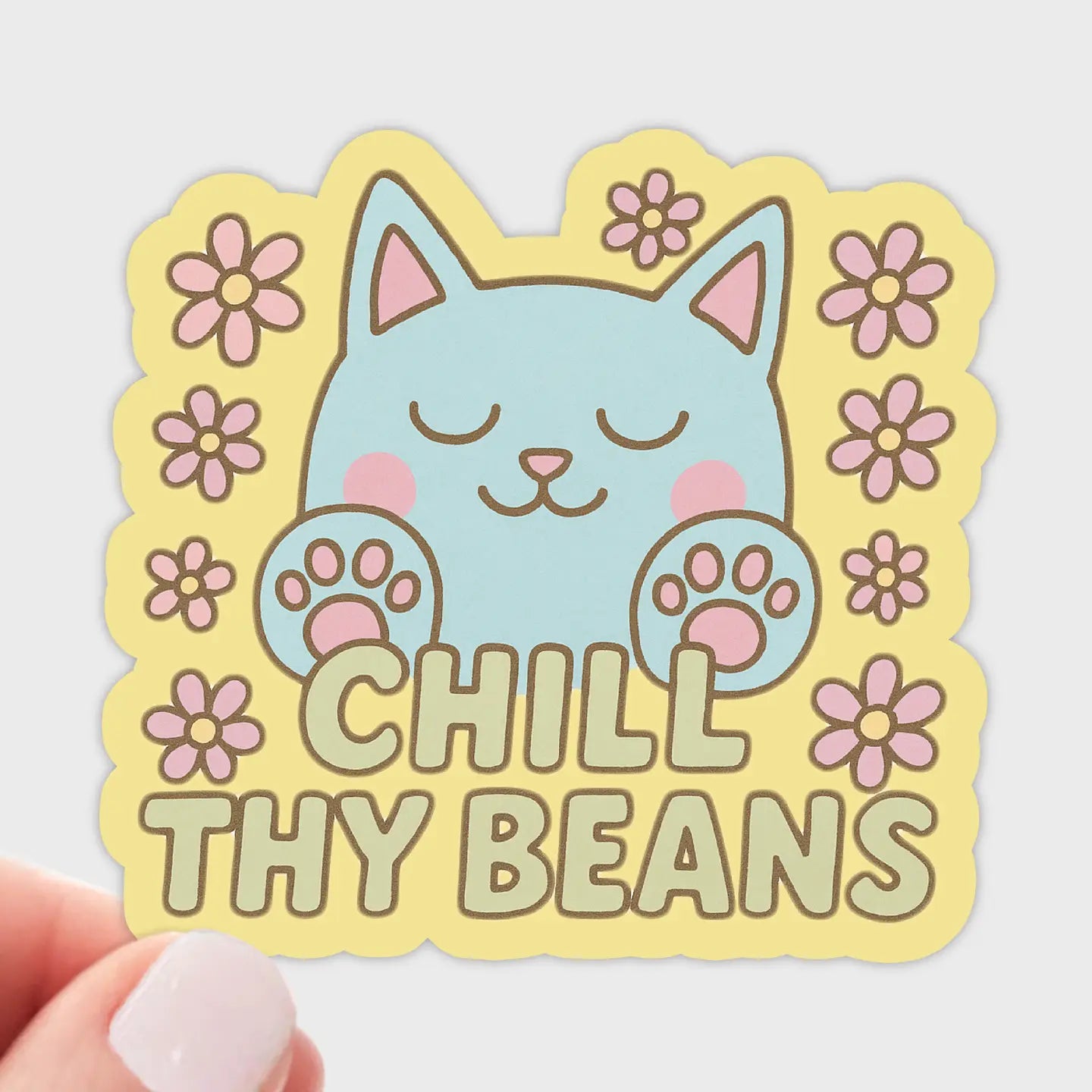 Chill Thy Beans- Sticker by Yarnival