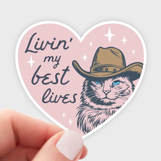 Livin' My Best Lives - Sticker by Yarnival