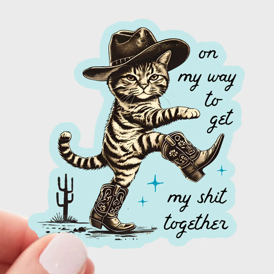 On My Way to Get My Shit Together- Sticker by Yarnival