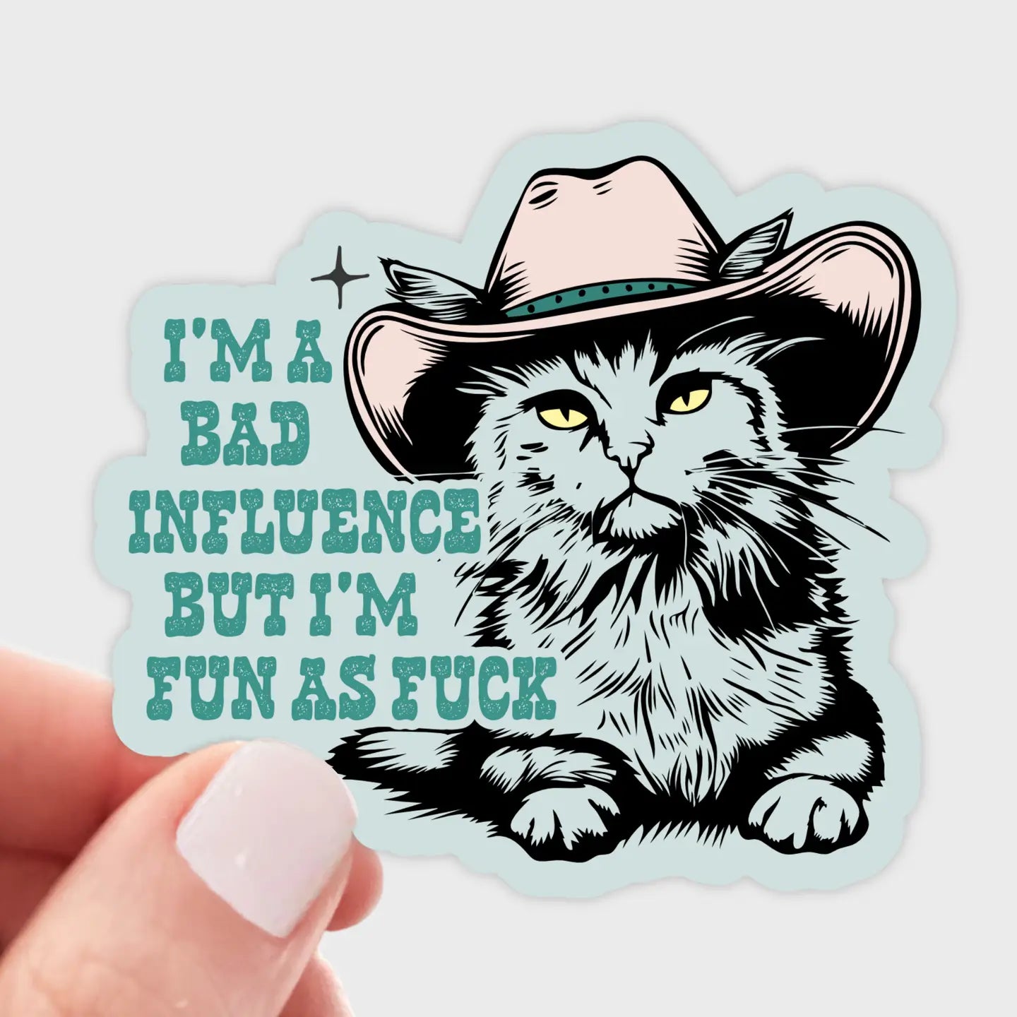 I'm a Bad Influence - Sticker by Yarnival