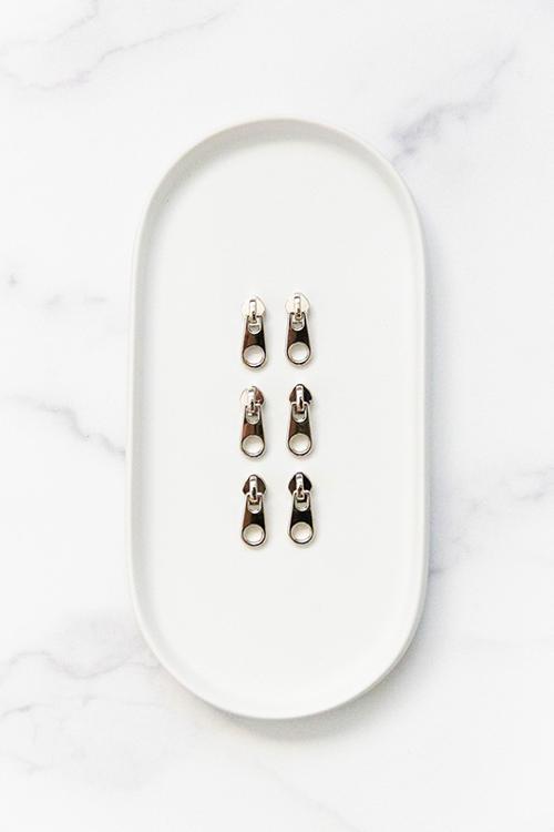 Zipper Pulls Nickel Finish by Knot and Thread
