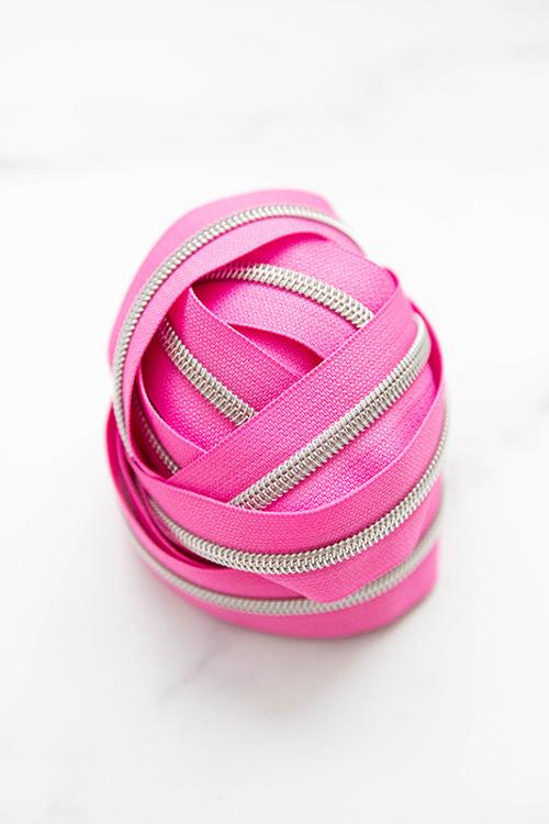 Zipper Tape Size #5 in Cotton Candy by Knot and Thread 3 Yards
