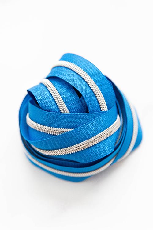 Zipper Tape Size #5 in Blueberry Burst by Knot and Thread 3 Yards